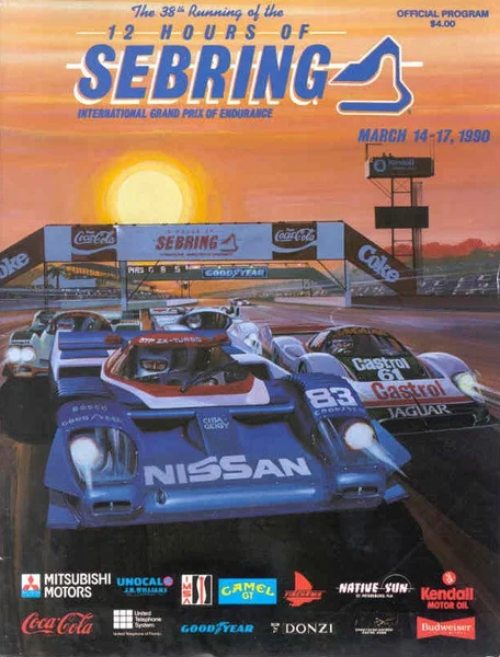 

12 Hours of Sebring Grand Prix Metal Tin Sign Poster Wall Plaque