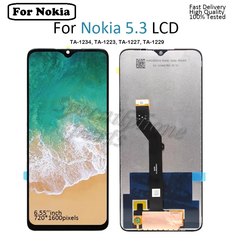 Оригинальный ЖК-дисплей для Nokia 5 3 сенсорный экран дигитайзер в сборе замена