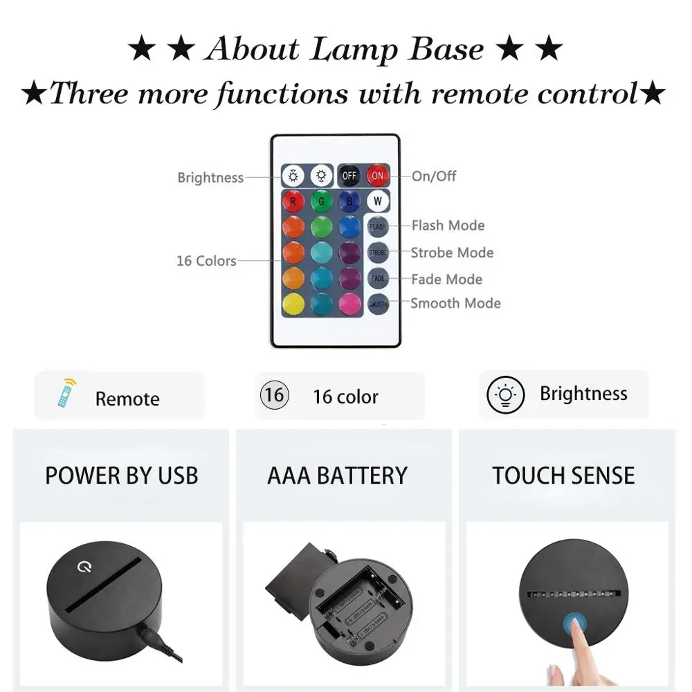 Anime Decor Table Lamp X Hunter LED Night Light with 16 Colors Remote Child Bedroom Desk Acrylic Cartoon Lampe | Лампы и освещение