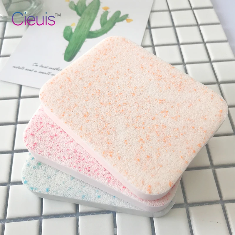 Уплотненная губка для очищения лица спонж ухода за кожей блендер мытья мягкая