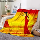 Художественное африканско-американское женское одеяло, мягкое Фланелевое флисовое теплое одеяло для дивана-кровати, дивана, путешествий, на заказ, покрывало для кровати, теплое постельное белье