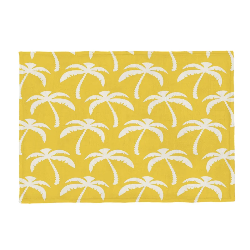 Customized Luxury Placemat Color Coconut Tree Clouds Scenery Tablecloth Home Decoration Polyester Linen 42 * 32Cm Table Cover | Дом и сад