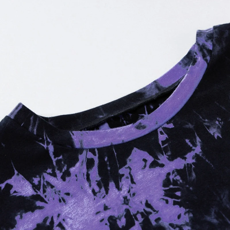 

Tie Dye Short-Sleeve Loose Top Summer Women's Fashion Streetwear T-Shirt