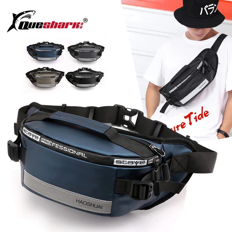 

Water Repellent Running Bag Waist Fanny Pack Reflective Travel Breast Bag Anti Theft Mobile Phone Case Cashier Bum Belt Bag