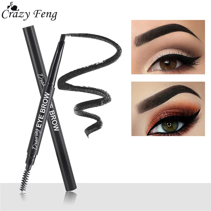 Водостойкий макияж для глаз тинт бровей с двойной головкой ручка татуажа