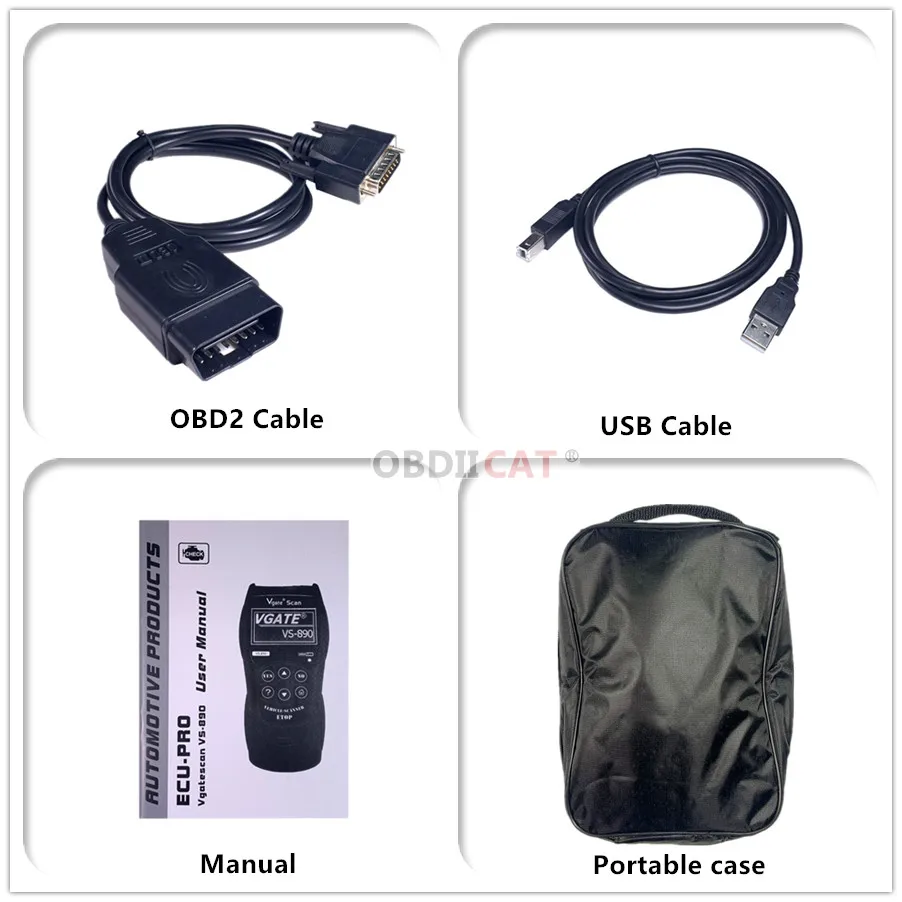 5 шт.лот DHL бесплатно Vgate VS890 хорошее качество OBD2 считыватель кодов портативный OBD2 автомобильный диагностический инструмент Vgate MaxiScan VS890 + Луч... (art.: 7a08a672d) - 7a08a672d