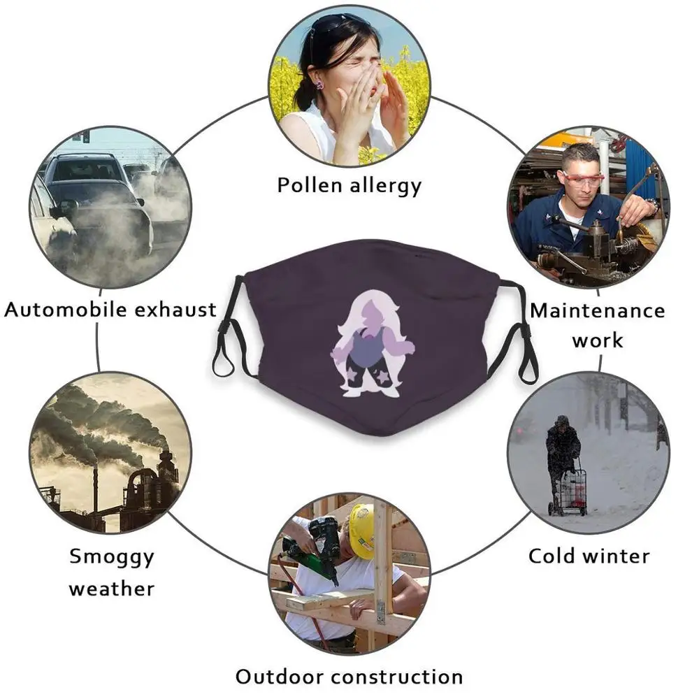 Аметист позирует для взрослых и детей Пылезащитный фильтр Маска сделай сам