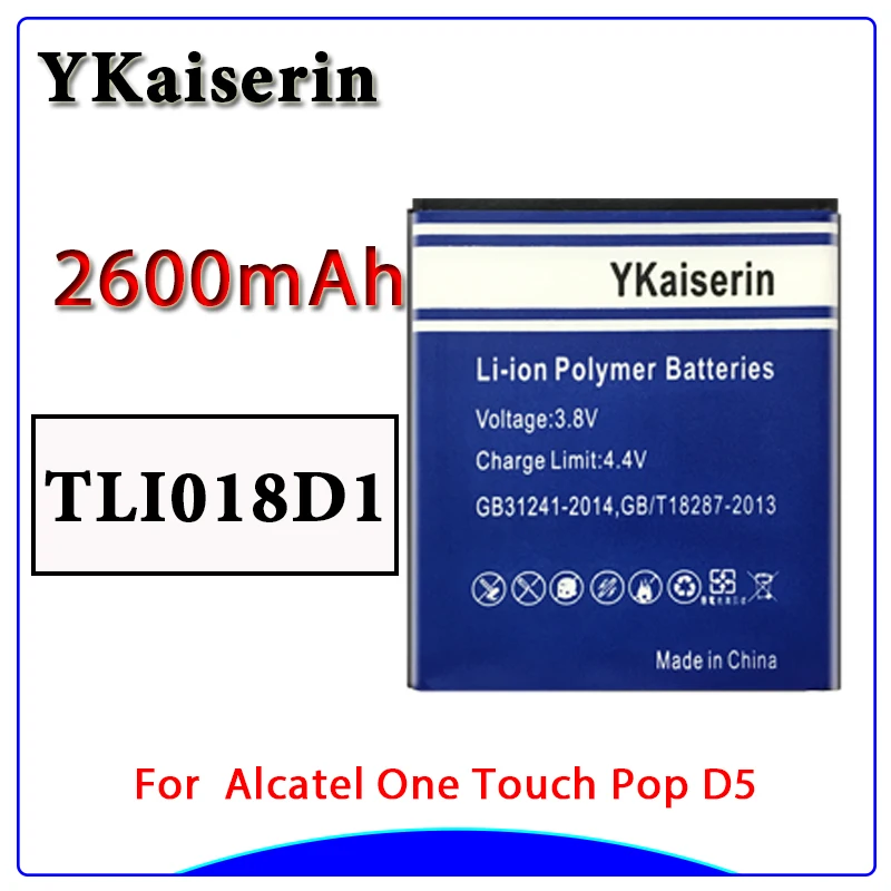 Аккумулятор TLi018D1 2600 мАч для Alcatel One Touch Pop D5 Dual 5038x OT5038X 3 5015D OT 5016 5051A|Батареи