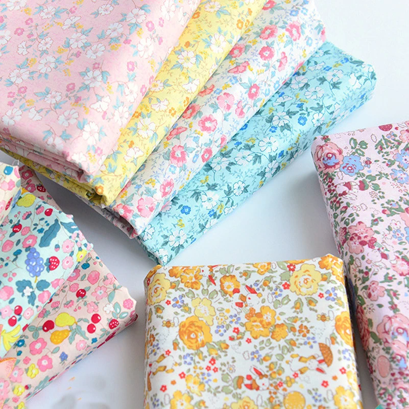Poplin Liberty Fabric Cotton Printed Small Floral Muslin for Quilting Clothes DIY Children Textile by Half Meter | Дом и сад