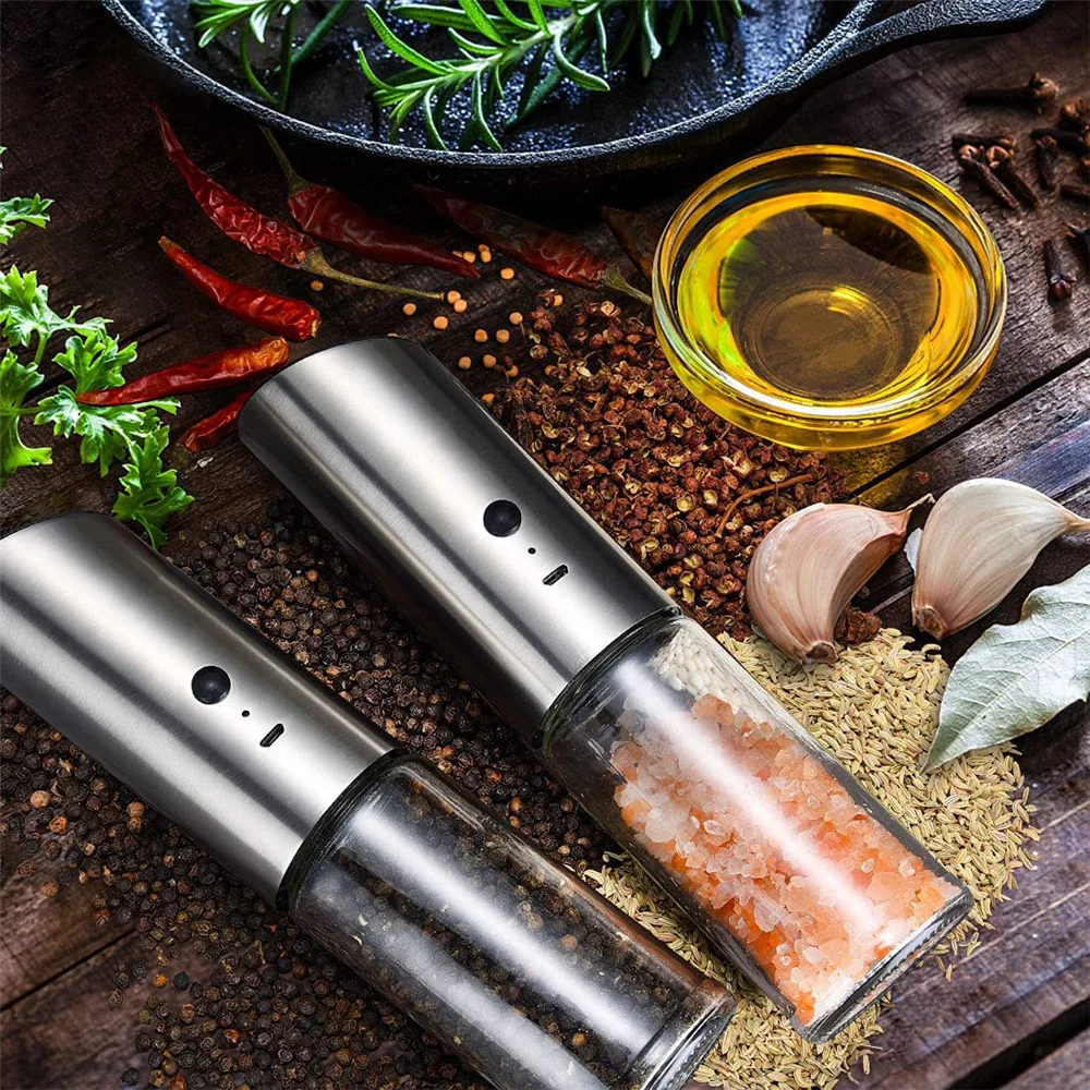 Перезаряжаемая через USB электрическая мельница для перца Гравитационный шейкер