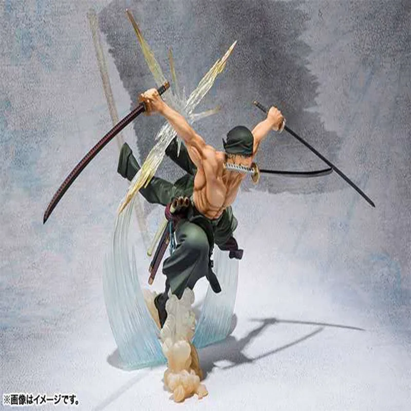

One Piece 2 Years Later Roronoa Zoro Three Sword Flow Action Anime Figures Infernal Ghost Demon Slayer Boxed Figure Decoration