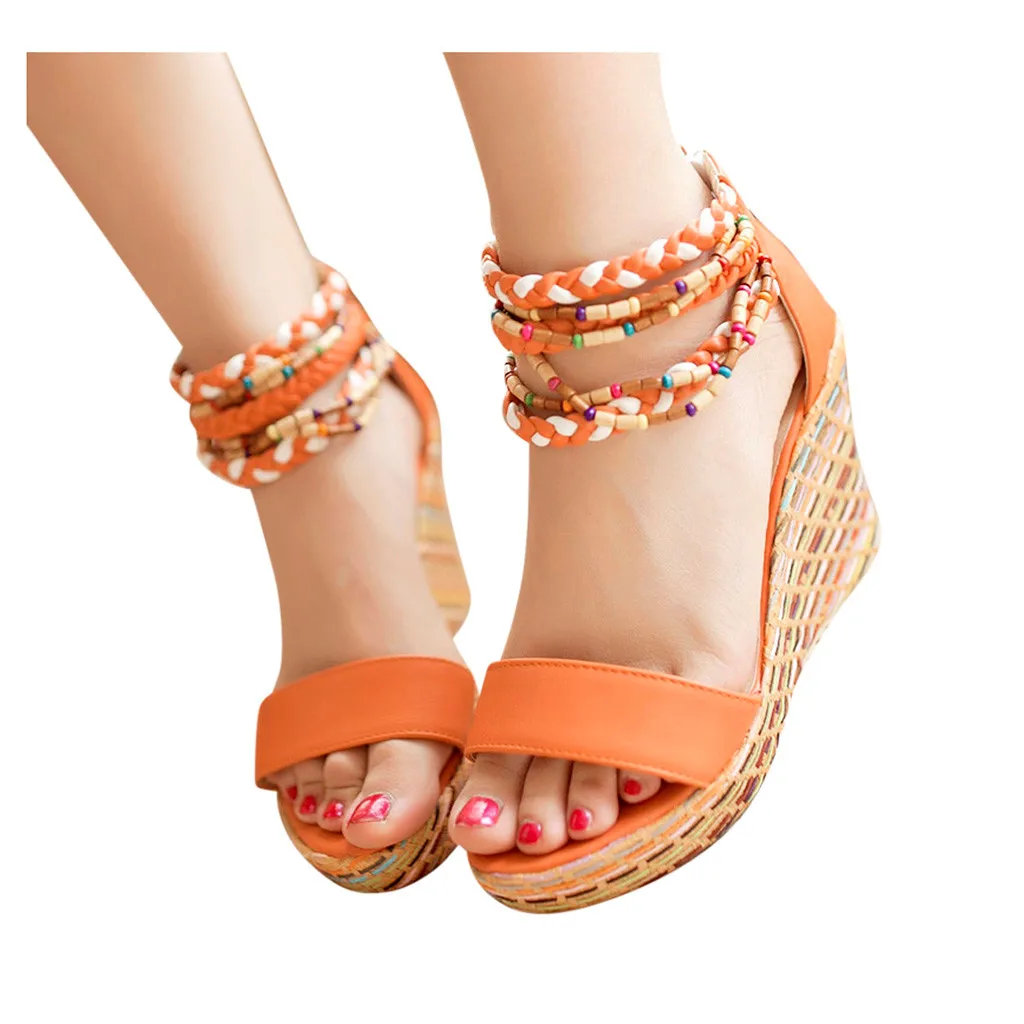 Женские сандалии в римском стиле JAYCOSIN повседневные на плоской подошве с