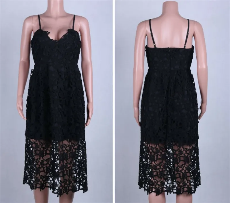 Женское кружевное Платье До Колена летнее облегающее платье с v образным вырезом