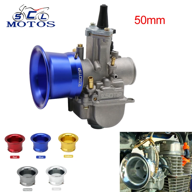 

Sclmotos- 50mm 5 Color Motorcycle Carburetor Air Filter Wind Cup Horn Cup For Keihin PWK Koso Oko 21 24 26 28 30mm PE 28mm 30mm