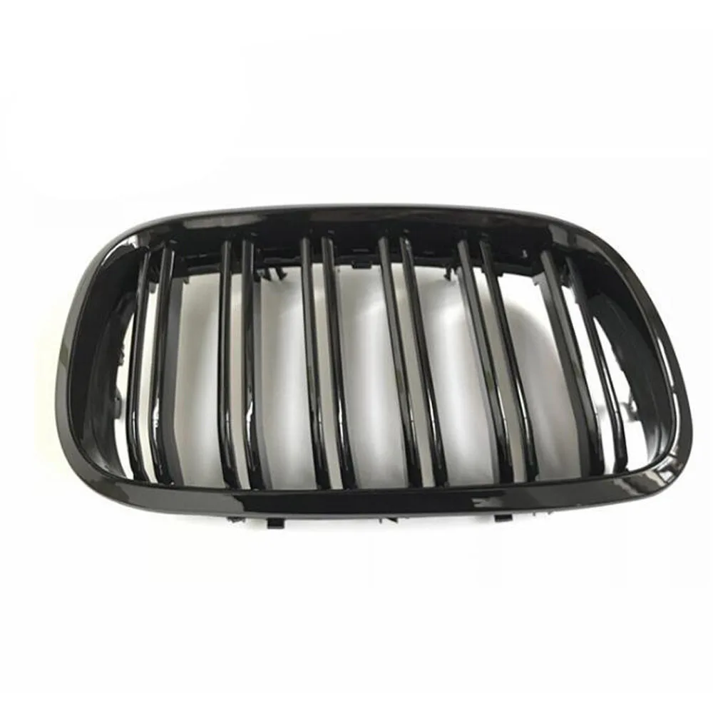 Gloss Black Double Slat Kidney Grille Front Grill For BMW X5 X6 E70 E71 xDrive30i xDrive35d xDrive50i xDrive35i Car Styling |