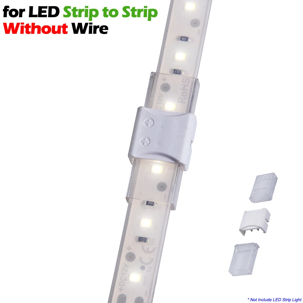 strip to strip joint 2 шт. IP68 трубки светодиодные полосы разъем для 10 мм 2pin IP67 IP68 одноцветные Твердые трубки светодиодные полосы света наружного освещения аксессуары - Цвет: strip to strip joint
