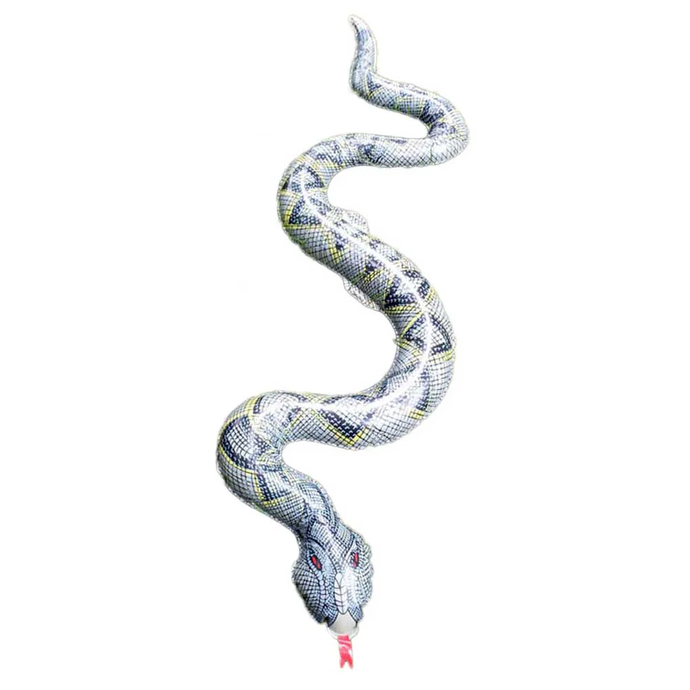 

1pc PVC Inflatable High Simulation Python Model Big Realistic Snake Tricky Creepy Prank Scary Snake Toy(Black