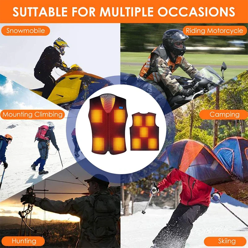 Жилет с подогревом для мужчин и женщин жилет электроподогревом Usb зимняя одежда