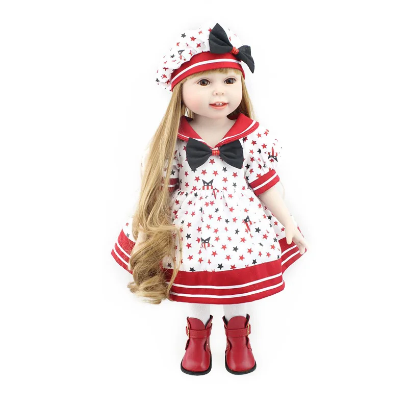 NPK 18 дюймов Кукла ручной работы Reborn Baby Dolls полностью силиконовая Реалистичная кукла принцессы реалистичный резиновый игрушка для детей подарок на день рождения