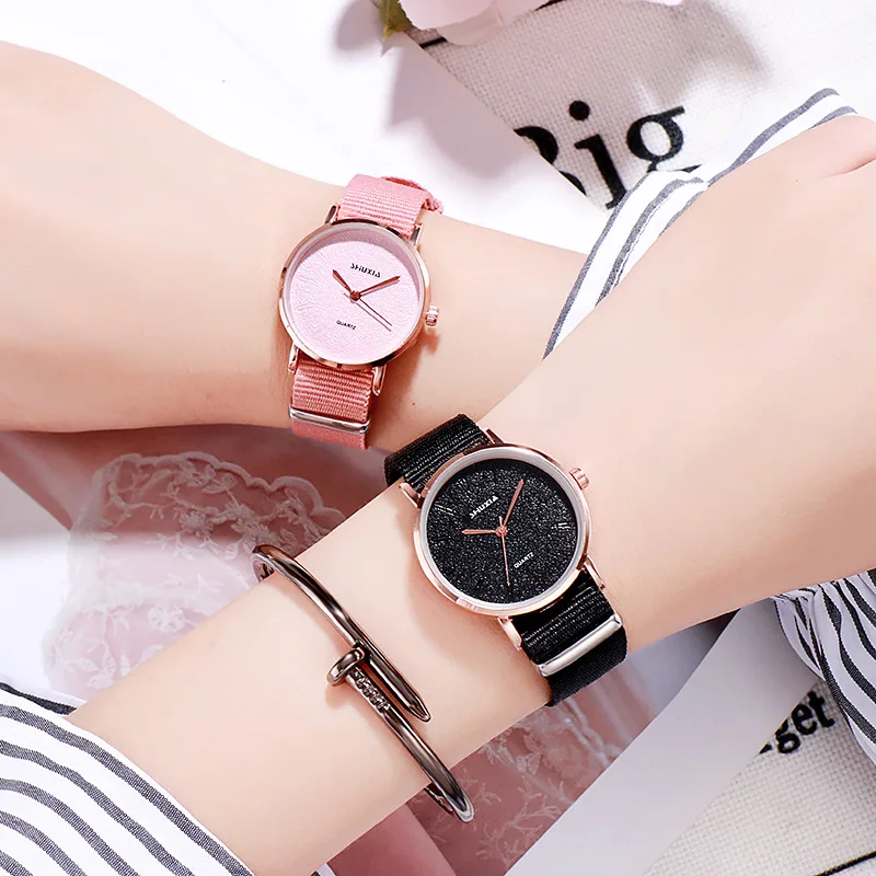 

Fashion Branded Women's Watches Luxury Quartz Clock Minimalism Simple Nylon Strap Wristwatch Ladies Watch Gifts Zegarek Damski