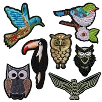 cartoon canary owl bird animal womens childrens sequins patch briefcase badges embroidery on clothes diy sewing accessories
