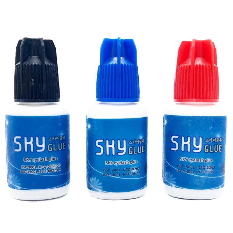 

10 Bottles/Lot Sky S+ Glue 1s Fast Dry Korea Original Eyelash Extensions Strongest Adhesive Black 5ml Individual Free Shipping