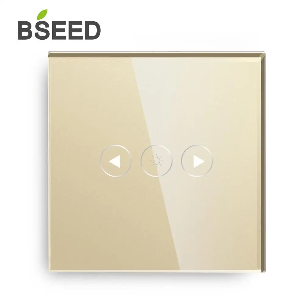 BSEED Wifi 1 банда умный диммер беспроводной wi-fi-переключатель белый черный золотой цвета поддержка для Tuya Google Assistant - Цвет: Золотой