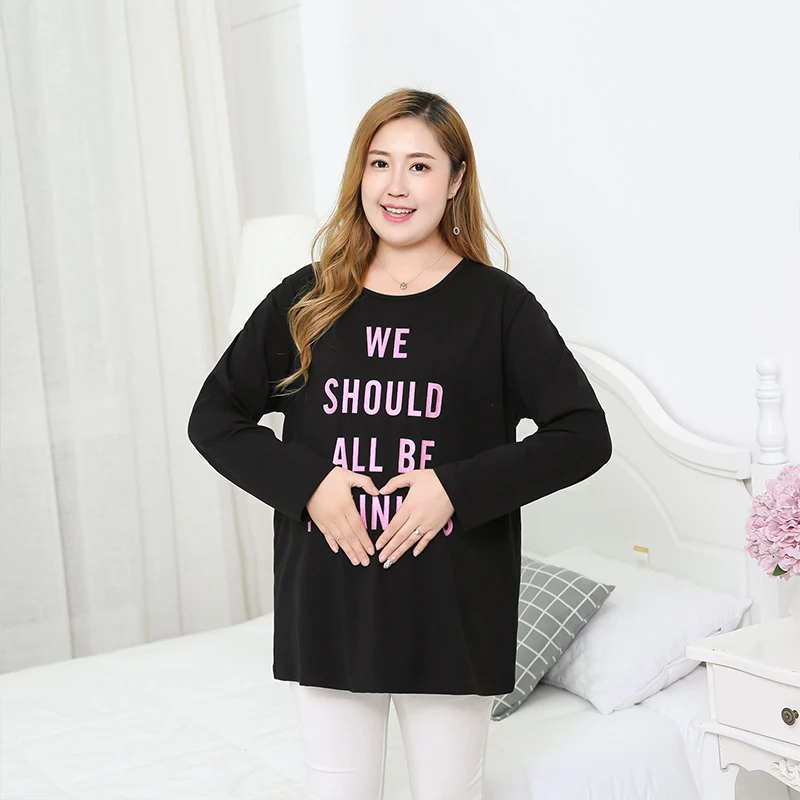 Модные тонкие большие размеры женская футболка плюс жира XL женские крышка живот