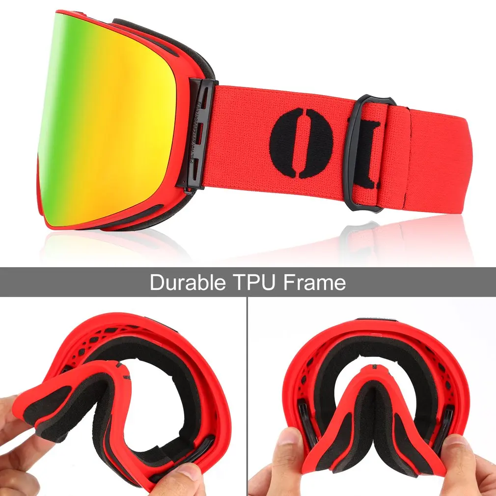 OUTAD двухслойные лыжные очки с защитой от ультрафиолета противотуманные защитные