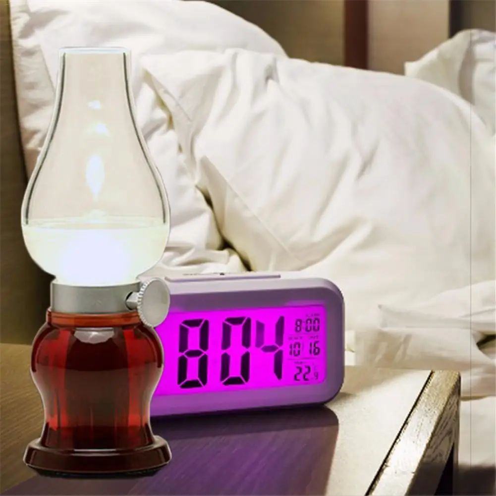 Светодиодсветодиодный керосиновая лампа в стиле ретро приглушаемый