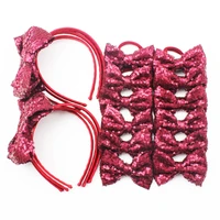 burgundy baby girl headbands with bowstoddler headbands sequin glitter sparkle baby hair bowchildren cute hair band 18