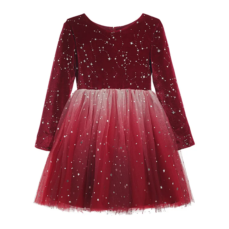 Рождественская одежда элегантные платья для девочек вечерние ринки и свадьбы