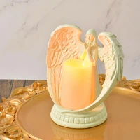 synthetic resin angel candle holder stylish white angel statues home decoration accessories velas candle holders