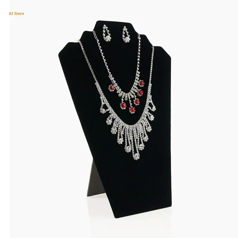 

Dummy necklace earrings jewelry pendant display stand black J78F