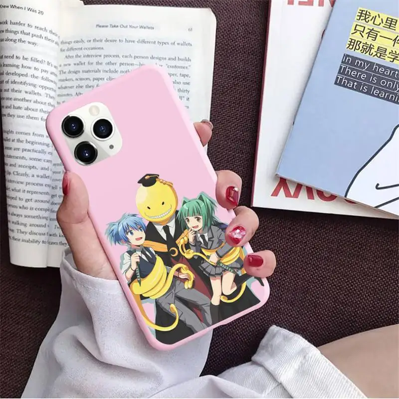 

Anime Assassination Classroom Phone Case Candy Color for iPhone 11 12 mini pro XS MAX 8 7 6 6S Plus X 5S SE 2020 XR