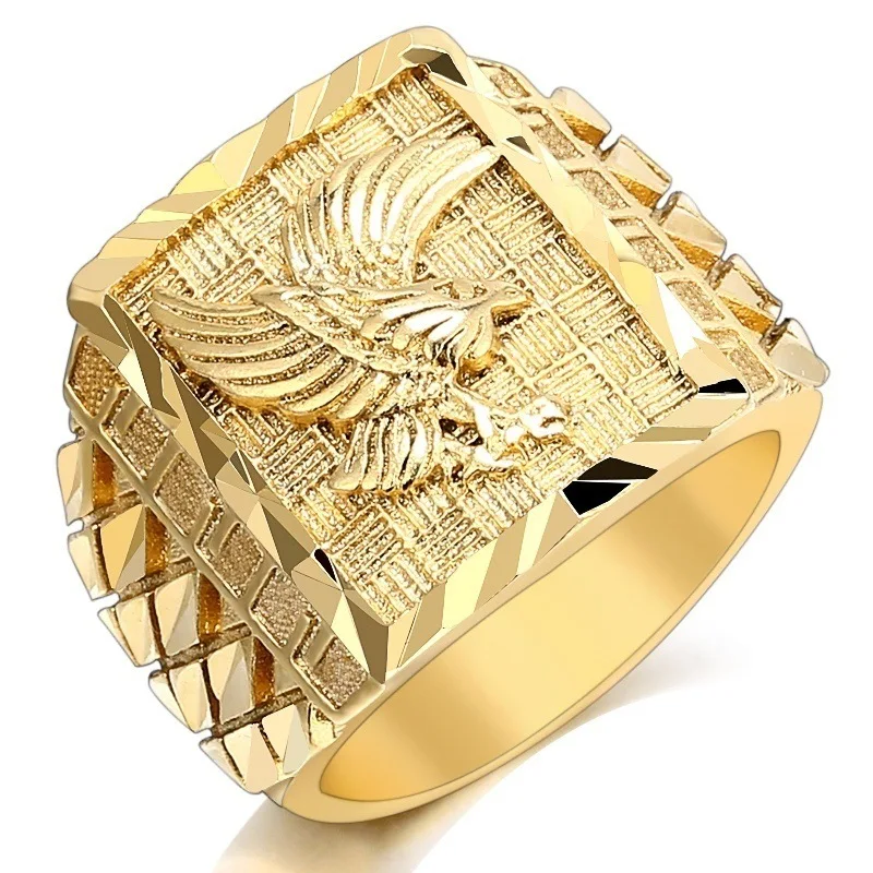 

New jewelry accessories popular jewelry gold wings flying eagle men ring ring hand jewelry
