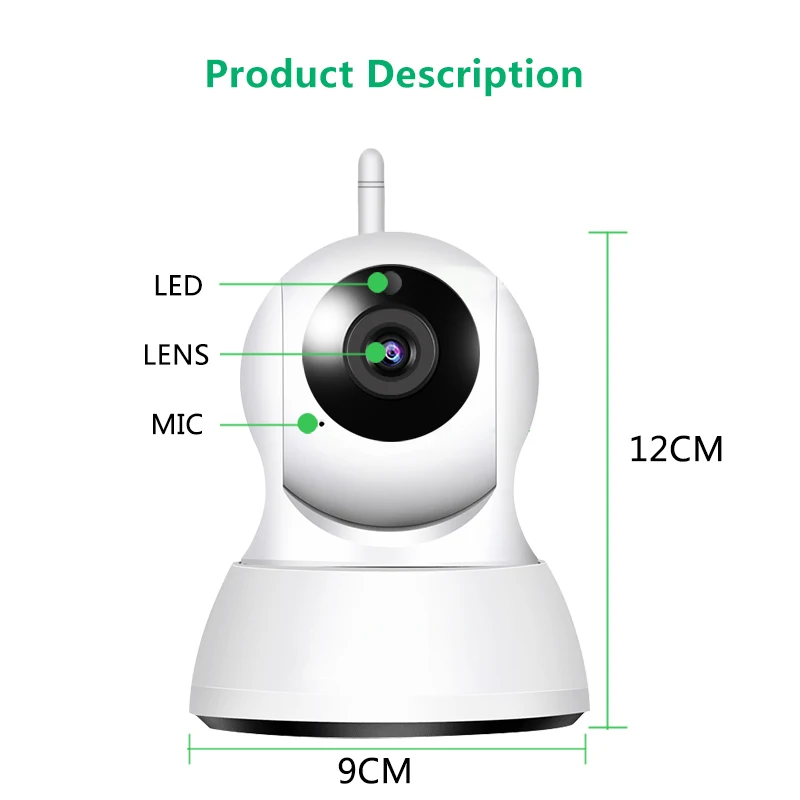 720P домашняя ip камера безопасности двухсторонняя аудио Беспроводная мини 1MP