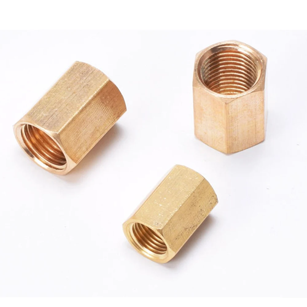 1 шт. латунный 1/8 &quot1/4&quot 3/8 &quot1/2&quot 3/4 &quot1&quot BSP Женский шестигранный гайка стержень