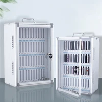 portable suitcase mobile phone custody safe deposit box wall mounted smartphone storage aluminum alloy cabinet locker with lock