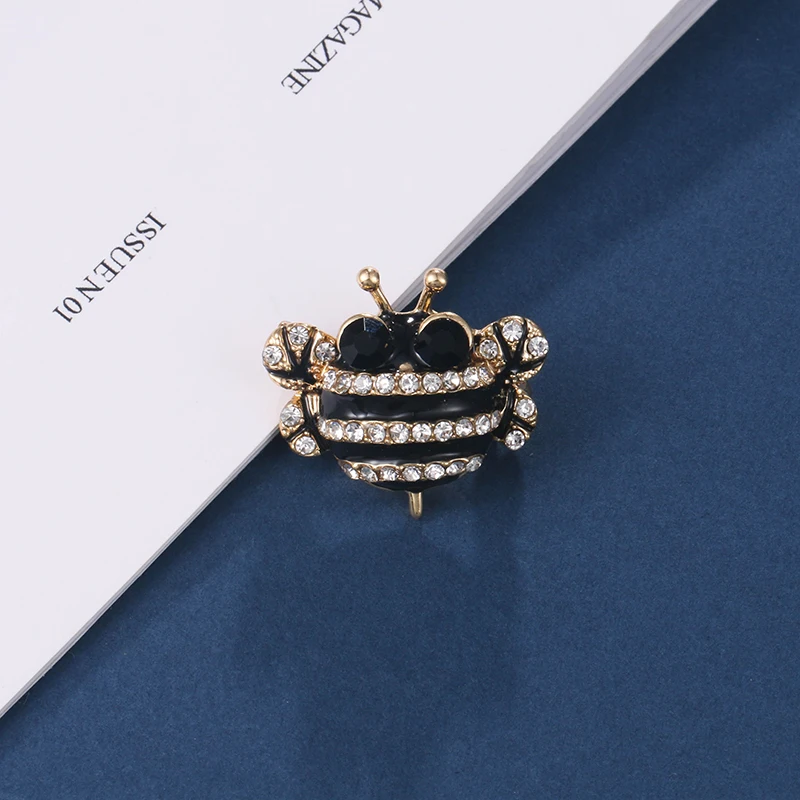 Enamel Bee Metal Insect Brooch Pin Women&ampMen Jewelry Cute Bumblebee Rhinestone Badges Fashion Cloth Decors Accessories | Украшения и