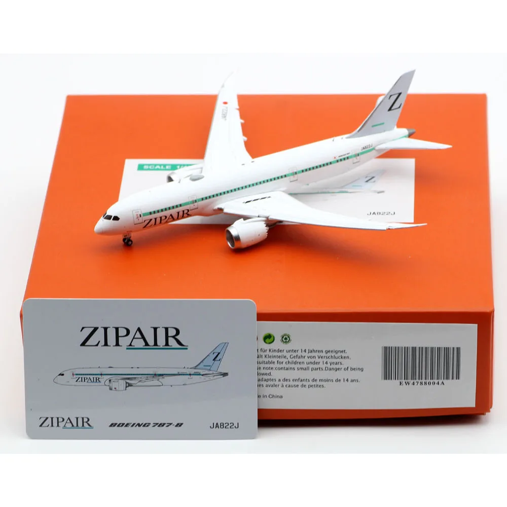 1:400 Scale Japan ZipAir Airways B787-8 Airlines Model with Base Alloy Aircraft For Collectible Souvenir Show Gift Toys