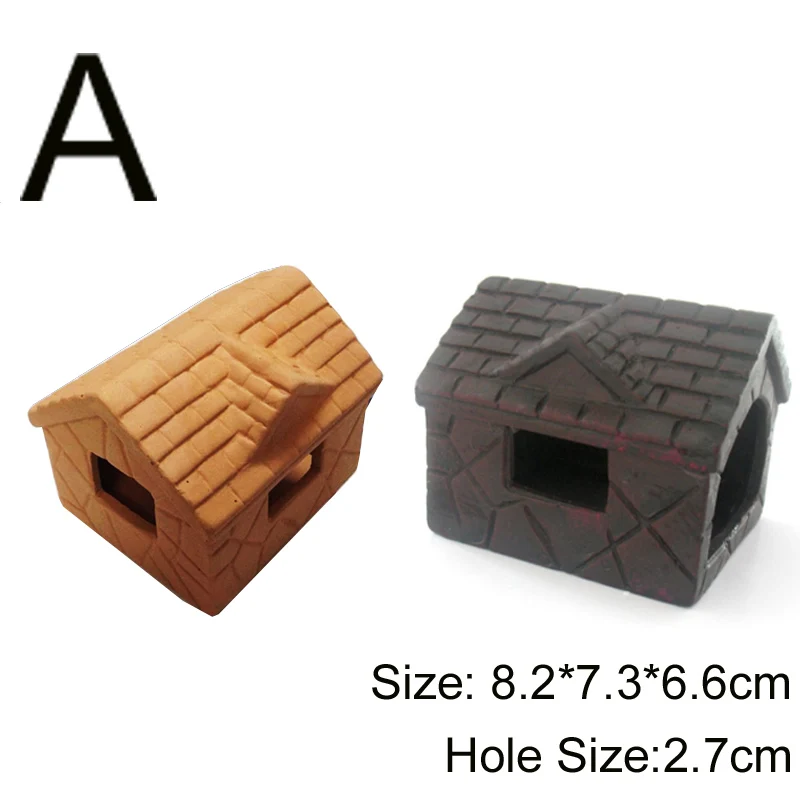 Аквариумное украшение керамическая рыба скрывающая пещера для водного растения