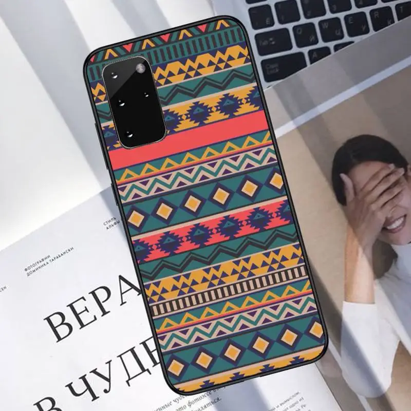 

African style fabric print Phone Case For Samsung galaxy S 7 8 9 10 20 edge A 6 10 20 30 50 51 70 note 10 plus