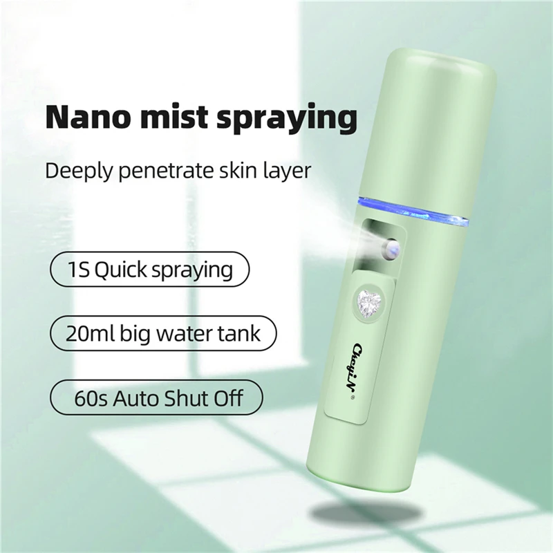 

CkeyiN LED Photon EMS Facial Lifting Anti Aging Acne Wrinkle Remover Skin Rejuvenation Face Tightening Beauty Nano Face Sprayer