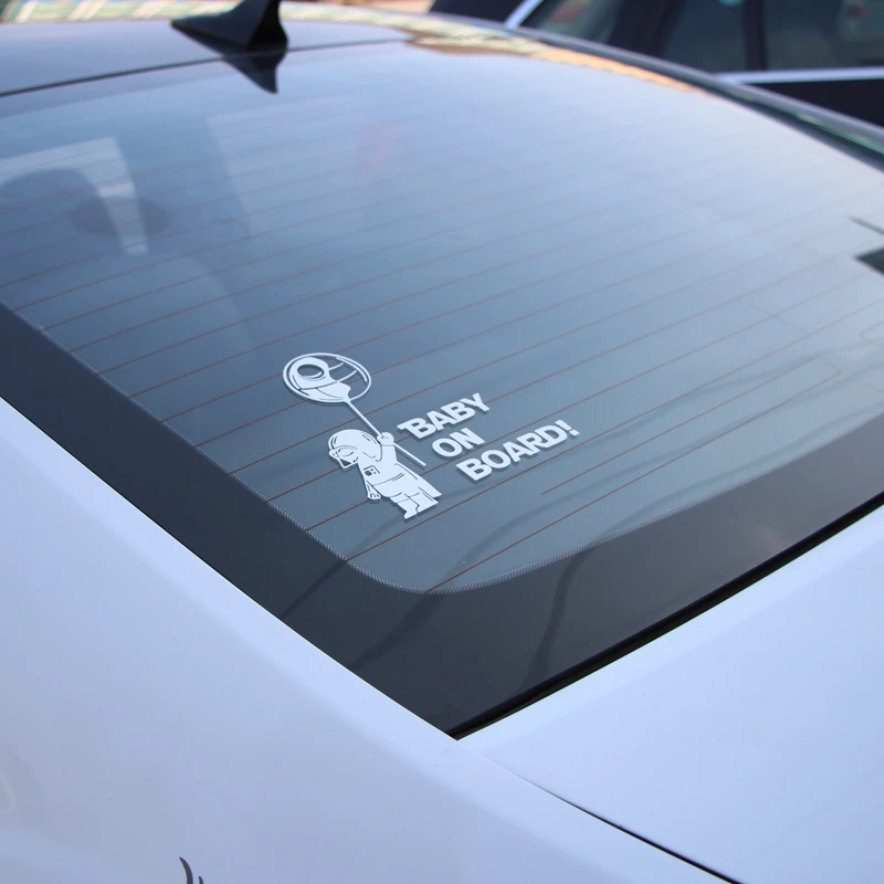 

BEMOST "Baby On Board" Star Wars Car Sticker Decals Warning Sign Auto Decoration Car-Styling Accessories For All Car 14*14.5CM