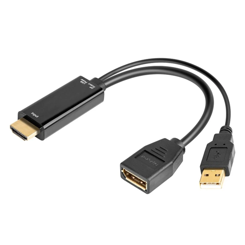 

HDMI to Large DP Adapter Cable 4K@30Hz HD Adapter HDTV Adapter Converter Male to Female for HDTV Projector Displays