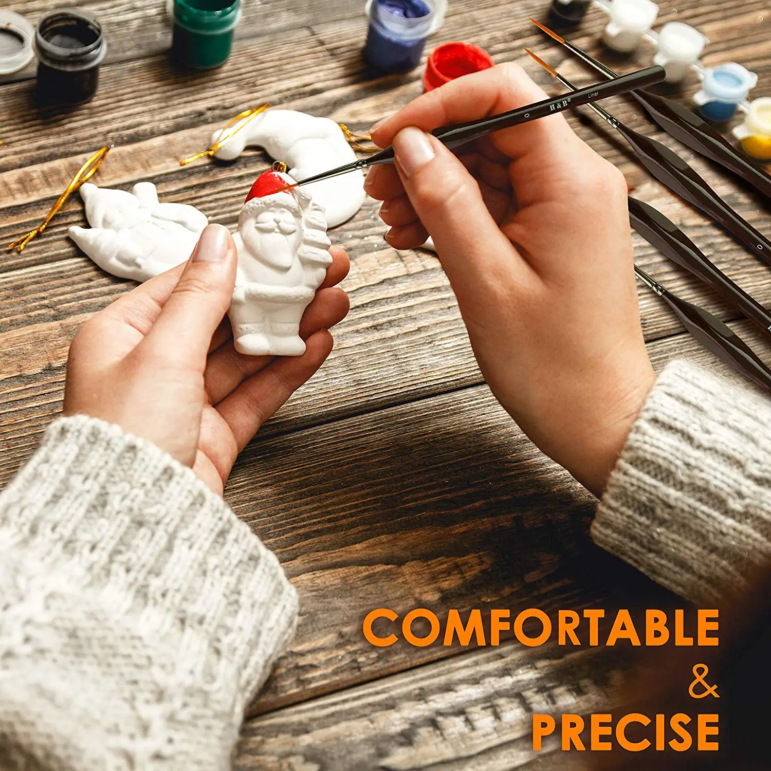 Набор из 12 тонких кистей для краски Акриловая Акварельная эмаль масло Цитадель