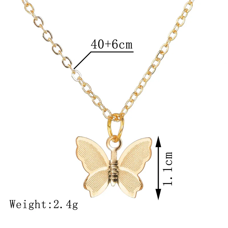 

Butterfly Necklace Pretty Small Animal For Women Color Clavicle Chain 2020 Fashion Female Jewelry necklaces for women choker