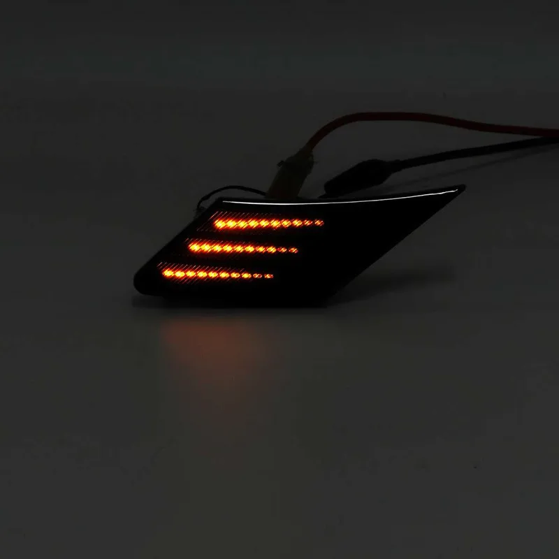 2 шт. динамический светодиодные боковые габаритные фонари течет поворотов бампер