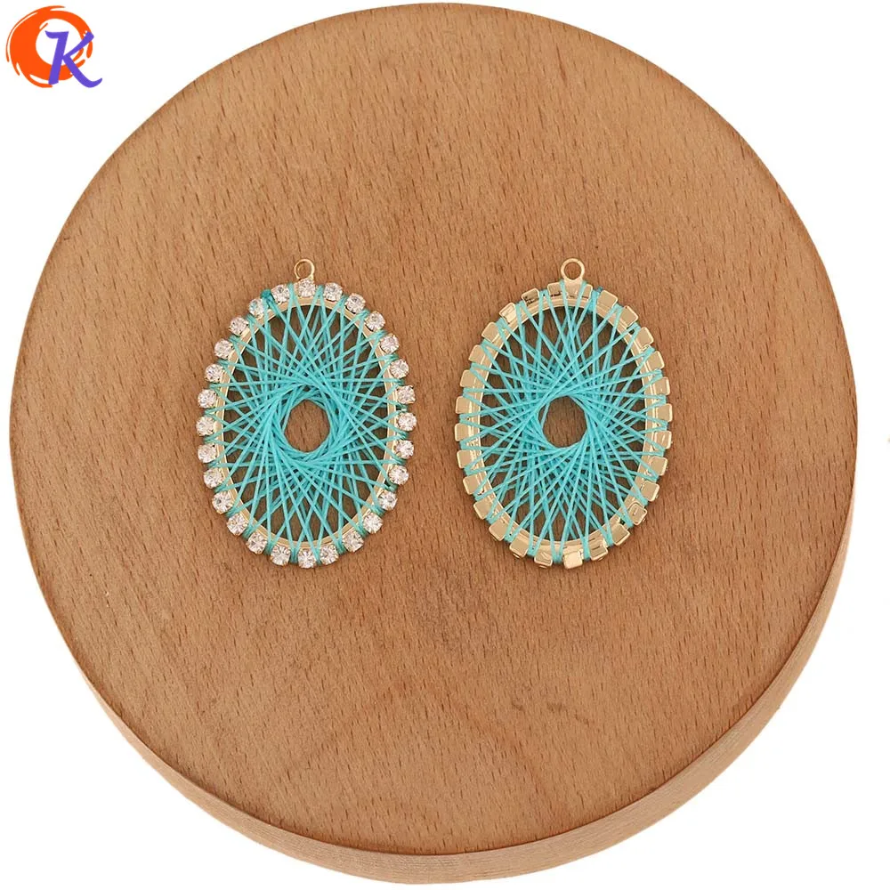 

Cordial Design 40Pcs 25*36MM Jewelry Accessories/Hand Made/Oval Shape/DIY Jewelry Making/Rhinestone Charms/Earring Findings